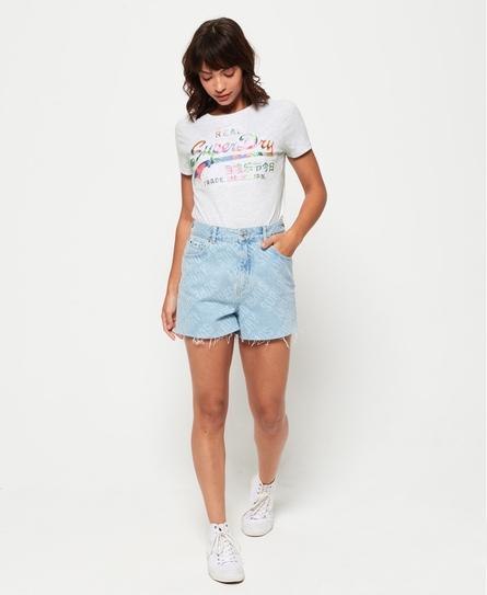 V LOGO PHOTO TROPICAL INFILL ENTRY TEE